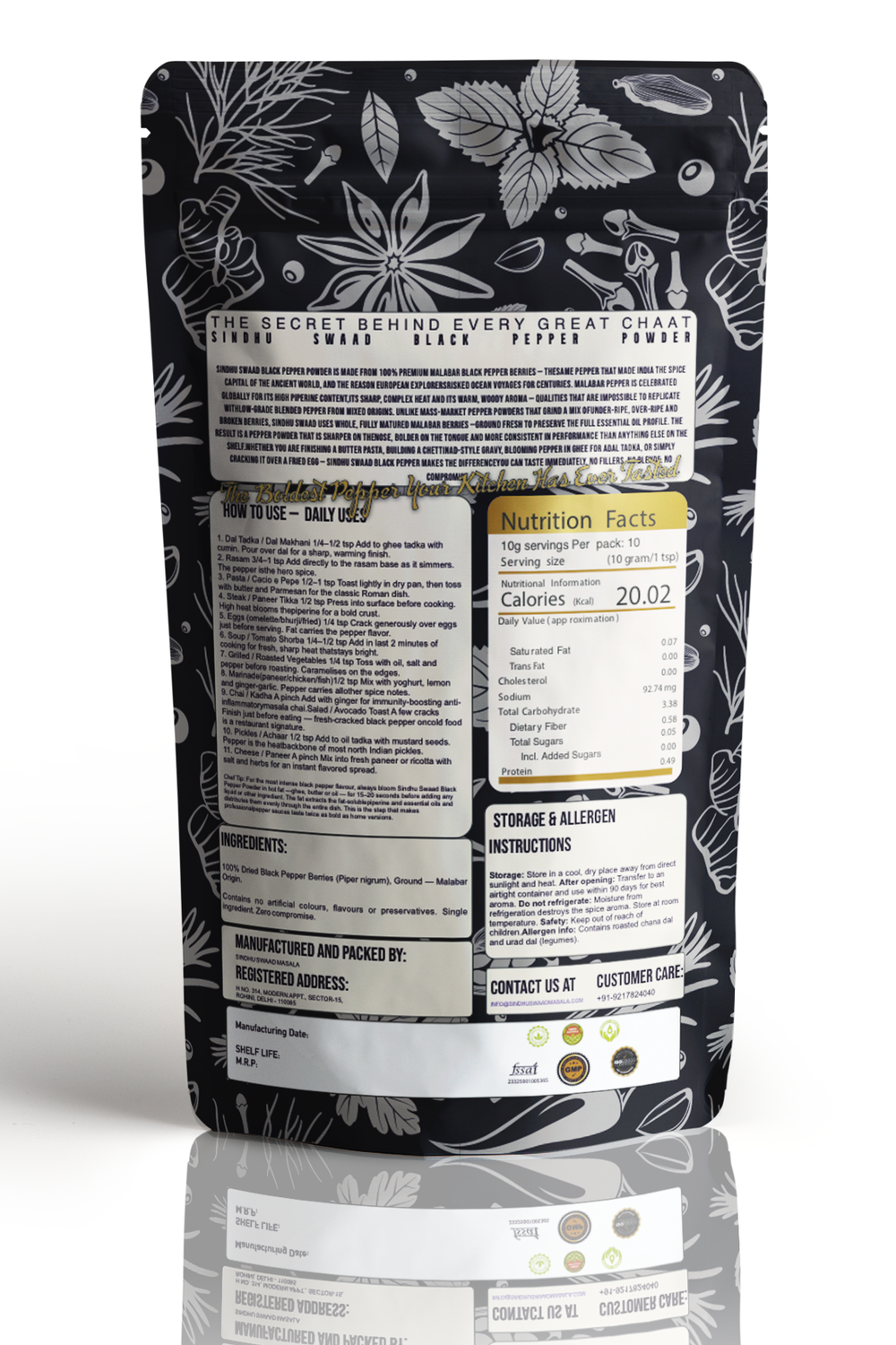 Sindhu Swaad Black Pepper Powder – image 3