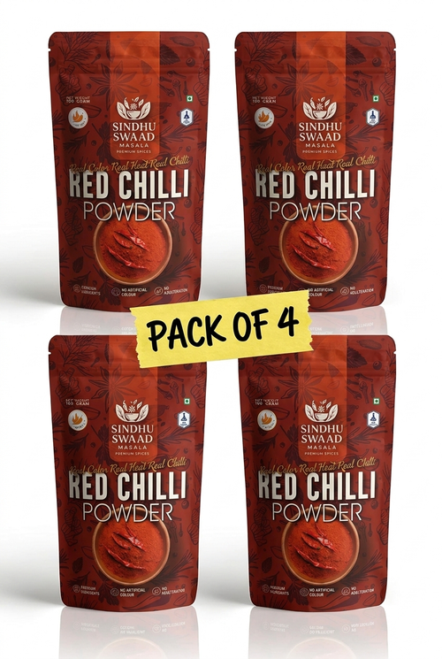High-Quality Red Chilli Powder - Pack of 4