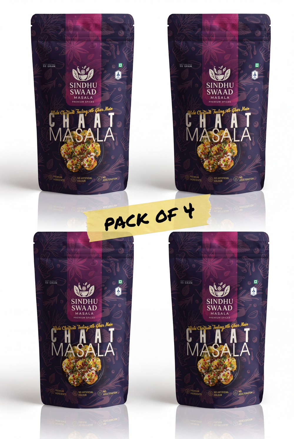 Sindhu Swaad Chaat Masala Flavorful Pack of 4 – image 1